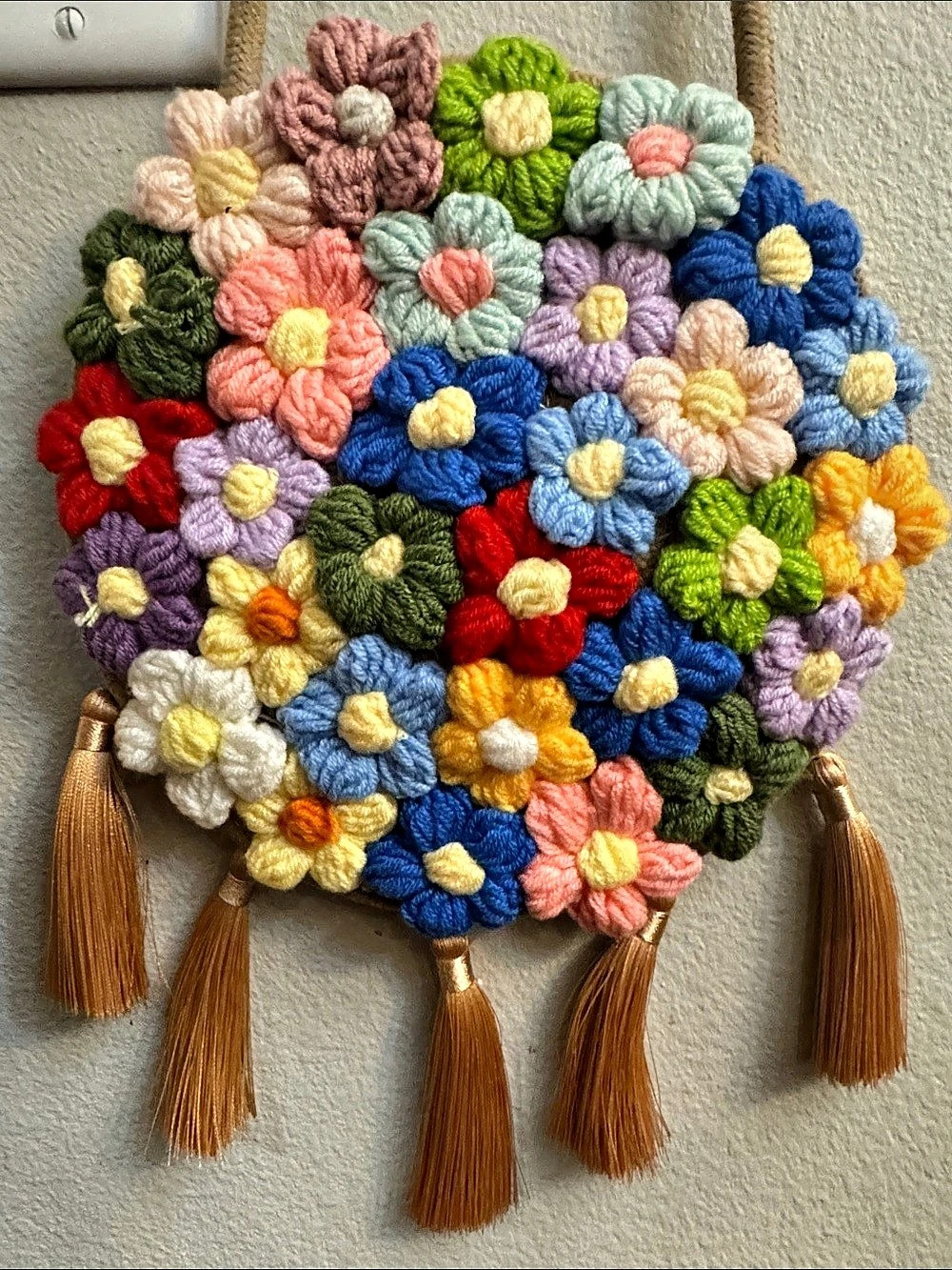 Floral Woven Crossbody Bag in Multicolor